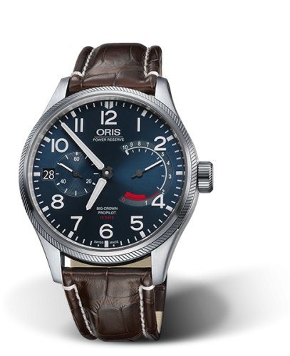 Oris Big Crown ProPilot Calibre 111 Paslanmaz Çelik / Mavi / Alligator 44mm, referans 01 111 7711 4165-Set 1 22 72FC