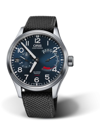 Oris Big Crown ProPilot Calibre 111 Paslanmaz Çelik / Mavi / Textile 44mm, referans 01 111 7711 4165-Set 5 22 15FC