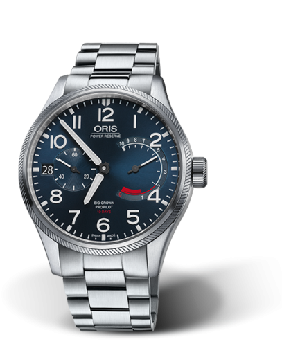 Oris Big Crown ProPilot Calibre 111 Paslanmaz Çelik / Mavi / Bilezik 44mm, referans 01 111 7711 4165-Set 8 22 19