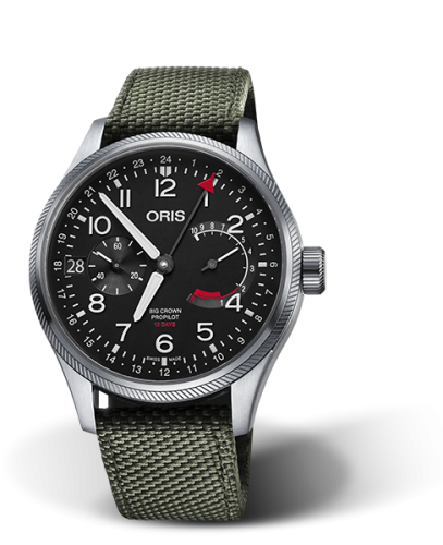 Oris Big Crown ProPilot Calibre 114 Paslanmaz Çelik / Siyah / Textile 44mm, referans 01 114 7746 4164-Set 5 22 14FC