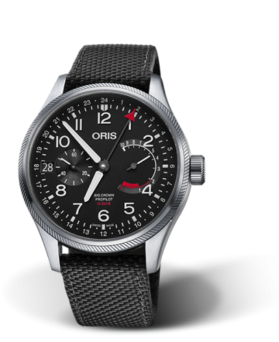Oris Big Crown ProPilot Calibre 114 Paslanmaz Çelik / Siyah / Textile 44mm, referans 01 114 7746 4164-Set 5 22 15FC