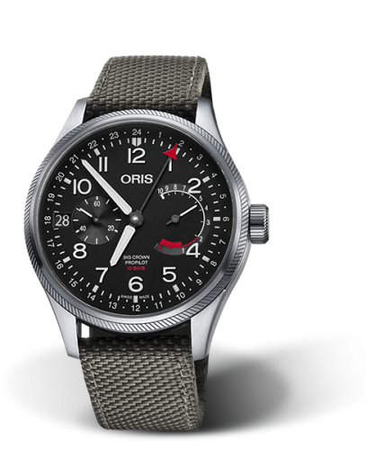 Oris Big Crown ProPilot Calibre 114 Paslanmaz Çelik / Siyah / Textile 44mm, referans 01 114 7746 4164-Set 5 22 17FC