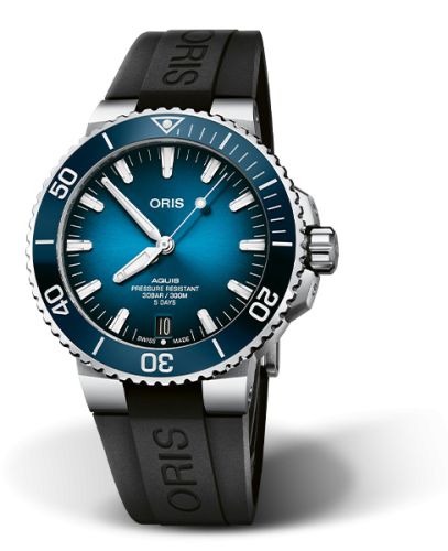 Oris Aquis Date Calibre 400 43.5 Paslanmaz Çelik / Mavi / Kauçuk, referans 01 400 7763 4135-07 4 24 74EB