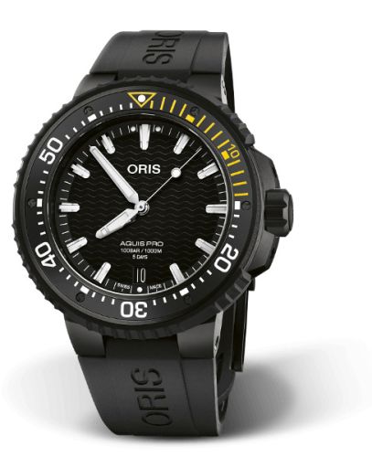 AquisPro Date Calibre 400 Titanyum - DLC / Siyah / Kauçuk 49.5 mm