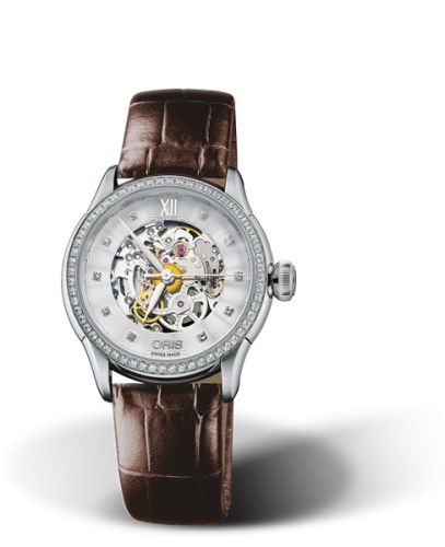 Oris Artelier Skeleton 31 Elmass Stainless Steel - Diamond, reference 01 560 7604 4919-07 5 16 70FC