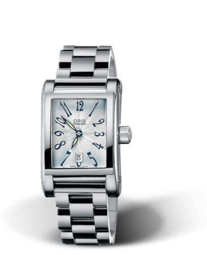Rectangular Date 24 Paslanmaz Çelik / Gümüş - Arabic / Bilezik