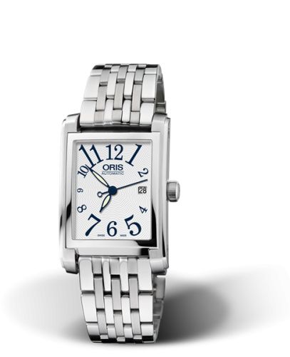 Rectangular Date 24.5 Paslanmaz Çelik / Gümüş - Arabic / Bilezik