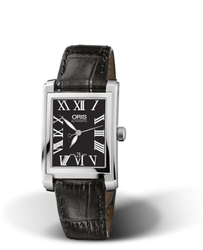 Rectangular Date 24.5 Paslanmaz Çelik / Siyah - Roman