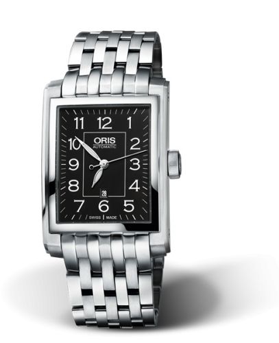 Rectangular Date 30 Paslanmaz Çelik / Siyah - Arabic / Bilezik