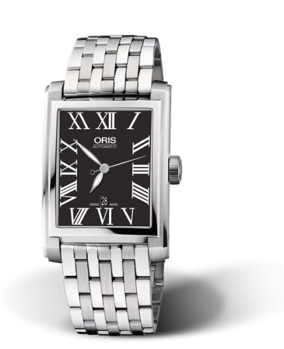 Rectangular Date 30 Paslanmaz Çelik / Siyah - Roman / Bilezik