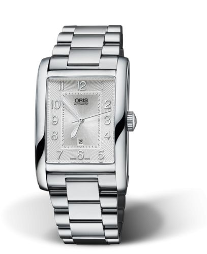Rectangular Date 30 Paslanmaz Çelik / Gümüş - Arabic / Bilezik
