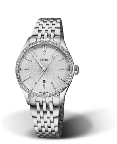Oris Artelier Date Elmass 33 Stainless Steel - Diamond / Silver / Bracelet, reference 01 561 7724 4951-07 8 17 79