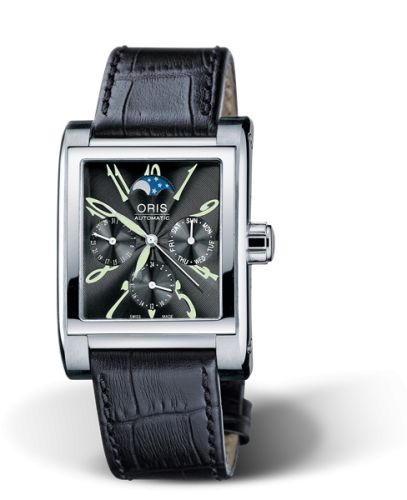 Rectangular Complication Paslanmaz Çelik / Siyah - Arabic