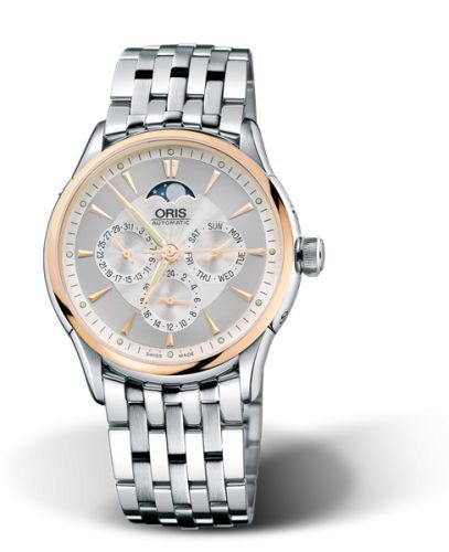 Oris Artelier Complication 40 Stainless Steel - Rose Gold / Silver / Bracelet, reference 01 581 7592 6351-07 8 21 73