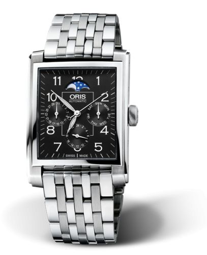 Oris Rectangular Complication Paslanmaz Çelik / Siyah - Arabic / Bilezik, referans 01 582 7658 4034-07 8 23 82