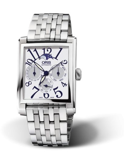 Oris Rectangular Complication Paslanmaz Çelik / Gümüş  - Arabic / Bilezik, referans 01 582 7658 4061-07 8 23 82