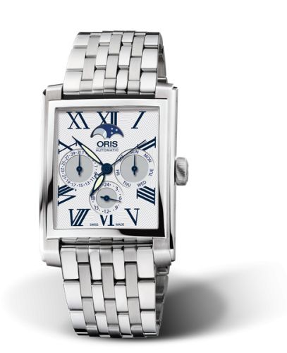 Oris Rectangular Complication Paslanmaz Çelik / Gümüş - Roman / Bilezik, referans 01 582 7658 4071-07 8 23 82