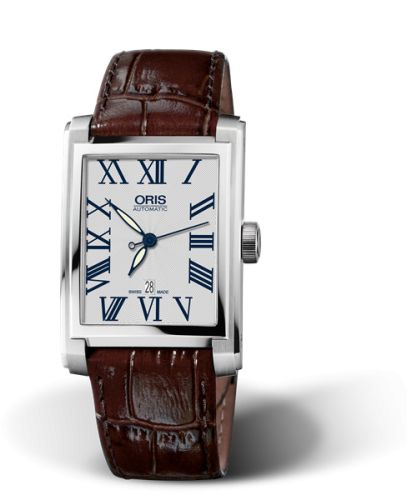 Oris Rectangular Date 30 Paslanmaz Çelik / Gümüş - Roman, referans 01 583 7657 4071-07 5 21 70FC
