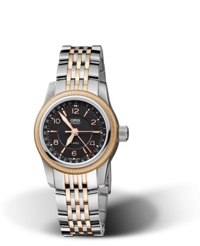 Oris Big Crown Pointer Date 30 Paslanmaz Çelik - Pembe Altın / Siyah / Bilezik, referans 01 584 7626 4364-07 8 15 78