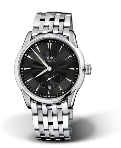 Oris Artelier Small Second Date 40 Stainless Steel / Black / Bracelet, reference 01 623 7582 4074-07 8 21 73 x