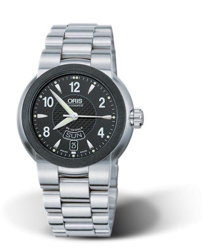 Oris TT1 Day Date Paslanmaz Çelik - Kauçuk / Siyah / Bilezik 42mm, referans 01 635 7518 4464-07 8 24 01