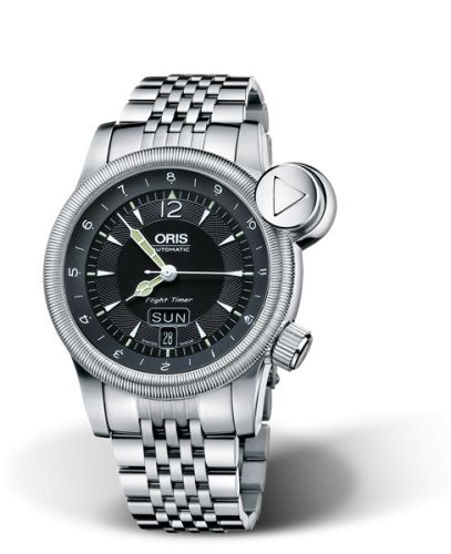 Flight Timer² Day Date Paslanmaz Çelik / Siyah / Bilezik 42 mm