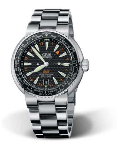 Divers GMT Date Paslanmaz Çelik / Siyah / Bilezik 44 mm