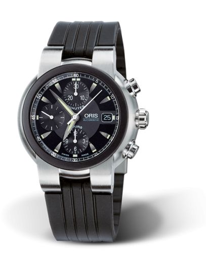 Oris TT1 Chronograph Paslanmaz Çelik - Kauçuk / Siyah / Kauçuk 42.5mm, referans 01 674 7521 4464-07 4 24 14