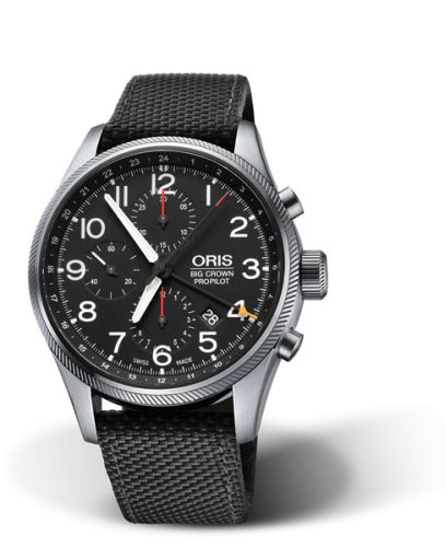 Big Crown ProPilot Chronograph GMT Paslanmaz Çelik / Siyah 44 mm