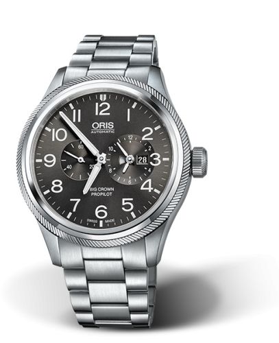 Oris Big Crown ProPilot Worldtimer Paslanmaz Çelik / Gri / Bilezik 44.7mm, referans 01 690 7735 4063-07 8 22 19-1