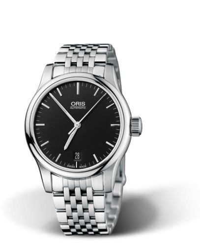 Classic Date 37 Paslanmaz Çelik / Siyah / Bilezik