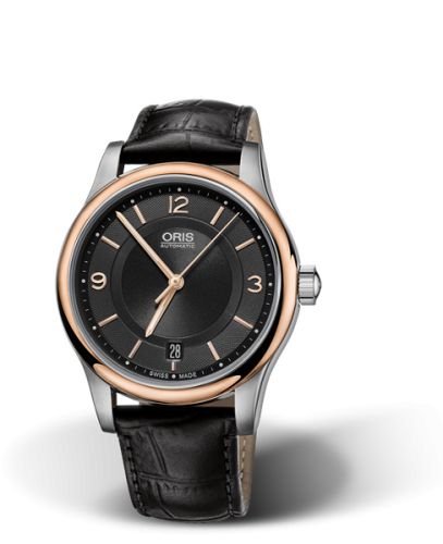 Classic Date 37 Paslanmaz Çelik - Pembe Altın / Siyah