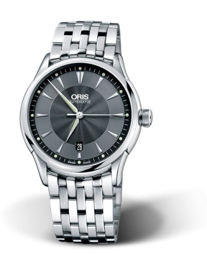 Oris Artelier Date 40 Stainless Steel / Black / Bracelet, reference 01 733 7591 4054-07 8 21 73