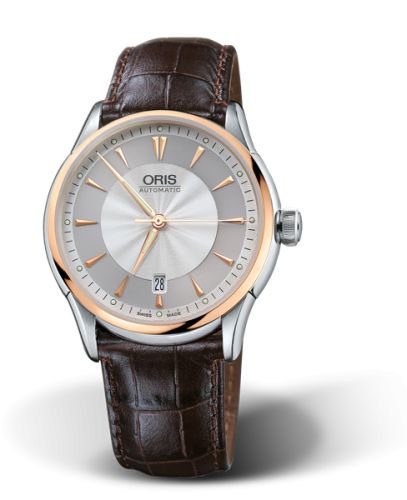 Oris Artelier Date 40 Stainless Steel - Rose Gold / Silver, reference 01 733 7591 6351-07 5 21 70FC