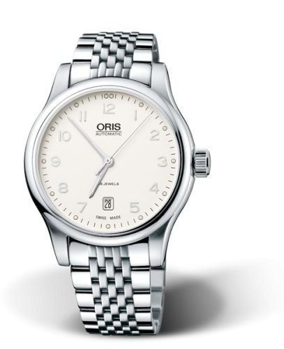 Oris Classic Date 42 Paslanmaz Çelik / Gümüş / Bilezik, referans 01 733 7594 4091-07 8 20 61