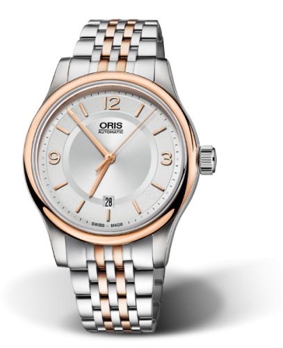 Classic Date 42 Paslanmaz Çelik - Pembe Altın / Gümüş / Bilezik