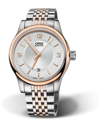 Classic Date 42 Paslanmaz Çelik - Pembe Altın / Gümüş / Bilezik