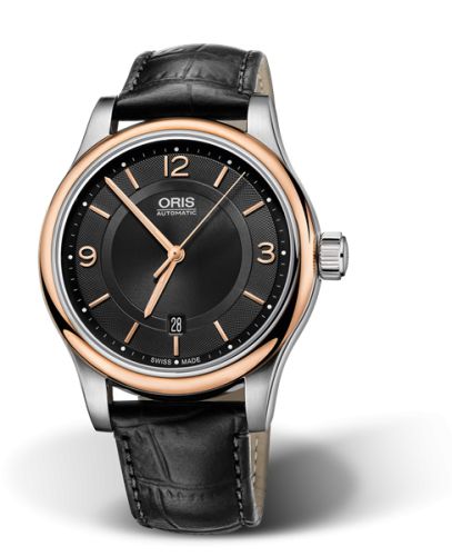 Classic Date 42 Paslanmaz Çelik - Pembe Altın / Siyah