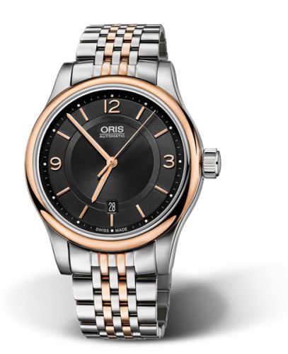 Classic Date 42 Paslanmaz Çelik - Pembe Altın / Siyah / Bilezik