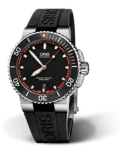 Oris Aquis Date 43 Stainless Steel / Black - Red / Rubber, reference 01 733 7653 4128-07 4 26 34EB