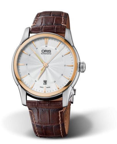 Oris Artelier Date 40.5 Stainless Steel - Rose Gold / Silver, reference 01 733 7670 6351-07 5 21 70FC