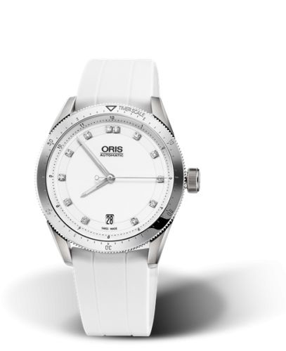 Oris Artix GT Date Paslanmaz Çelik / Beyaz - Elmas / Kauçuk, referans 01 733 7671 4191-07 4 18 30FC