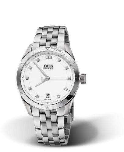 Oris Artix GT Date Paslanmaz Çelik / Beyaz - Elmas / Bilezik, referans 01 733 7671 4191-07 8 18 85