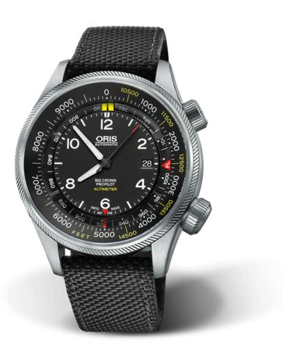 Oris Big Crown ProPilot Altimeter Feet / Siyah Textile 47mm, referans 01 733 7705 4134-Set 5 23 15FC
