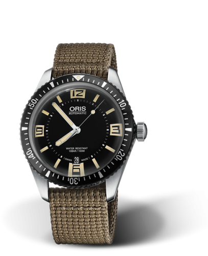 Oris Divers Sixty-Five 40 Paslanmaz Çelik / Siyah / Textile, referans 01 733 7707 4064-07 5 20 22