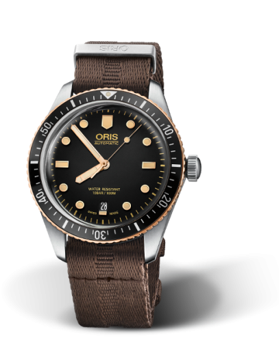Oris Divers Sixty-Five 40 Stainless Steel / Bronze / Black / Nato, reference 01 733 7707 4354-07 5 20 30