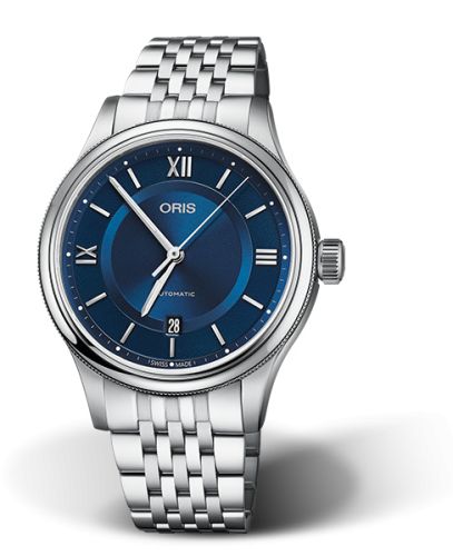 Oris Classic Date 42 Paslanmaz Çelik / Mavi / Bilezik, referans 01 733 7719 4075-07 8 20 10