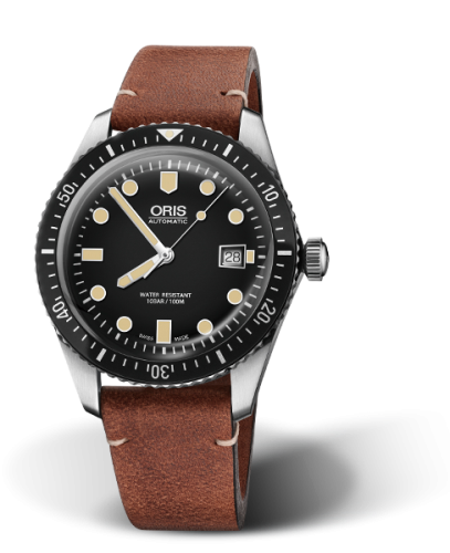 Oris Divers Sixty-Five 42 Paslanmaz Çelik / Siyah / Calf, referans 01 733 7720 4054-07 5 21 45