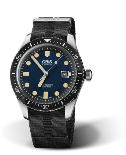 Oris Divers Sixty-Five 42 Paslanmaz Çelik / Mavi / NATO, referans 01 733 7720 4055-07 5 21 26FC