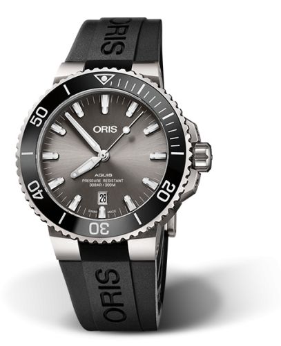 Oris Aquis Date 43.5 Titanyum / Gri / Kauçuk, referans 01 733 7730 7153-07 4 24 64TEB